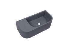 Load image into Gallery viewer, New Concrete Cement Wash Basin Counter Top Matte Dark Grey Wall Hung Basin