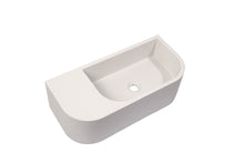 Load image into Gallery viewer, New Concrete Cement Wash Basin Counter Top Matte White Wall Hung Basin