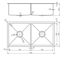 Load image into Gallery viewer, 2023 Burnished Brass Gold stainless steel 304 double bowl kitchen sink