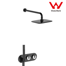 Load image into Gallery viewer, 2021 New Marble Stone handle matte black wall taps 1/4 turn matte black pattern