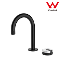 Load image into Gallery viewer, 2021 New Marble Stone handle matte black wall taps 1/4 turn matte black pattern