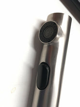 Load image into Gallery viewer, 2023 Brushed Nickel Stainless steel L shape pull out with spray function spring kitchen mixer tap faucet Stainless steel Made PVD plated