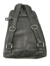Load image into Gallery viewer, Milleni Womens Twin Zip Backpack Nappa Italian Leather Travel Bag - Black
