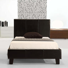 Load image into Gallery viewer, Single PU Leather Bed Frame Black