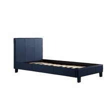 Load image into Gallery viewer, Single PU Leather Bed Frame Blue
