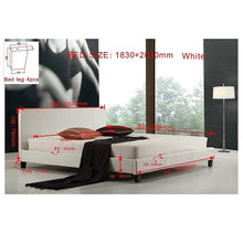 Load image into Gallery viewer, King PU Leather Bed Frame White