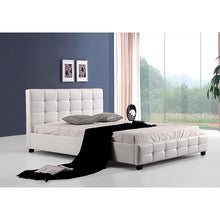 Load image into Gallery viewer, Double PU Leather Deluxe Bed Frame White