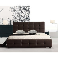Load image into Gallery viewer, Double PU Leather Deluxe Bed Frame Brown