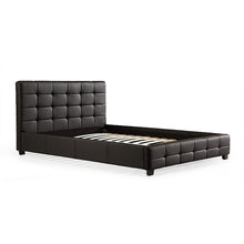Load image into Gallery viewer, Double PU Leather Deluxe Bed Frame Black