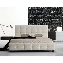 Load image into Gallery viewer, Queen PU Leather Deluxe Bed Frame White