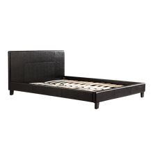 Load image into Gallery viewer, Queen PU Leather Bed Frame Black