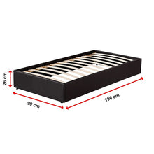 Load image into Gallery viewer, PU Leather Single Bed Ensemble Frame