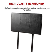 Load image into Gallery viewer, PU Leather Single Bed Headboard Bedhead - Black