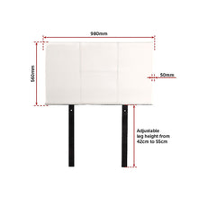 Load image into Gallery viewer, PU Leather Single Bed Headboard Bedhead - White