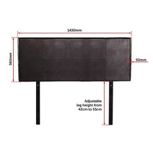 Load image into Gallery viewer, PU Leather Double Bed Headboard Bedhead - Brown