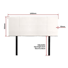 Load image into Gallery viewer, PU Leather Double Bed Headboard Bedhead - White