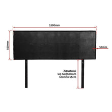 Load image into Gallery viewer, PU Leather Queen Bed Headboard Bedhead - Black