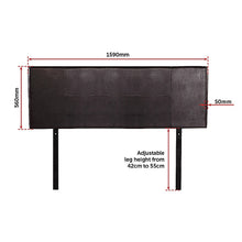 Load image into Gallery viewer, PU Leather Queen Bed Headboard Bedhead - Brown