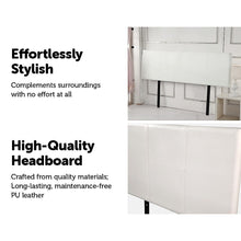 Load image into Gallery viewer, PU Leather King Bed Headboard Bedhead - White