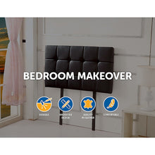 Load image into Gallery viewer, PU Leather Single Bed Deluxe Headboard Bedhead - Black