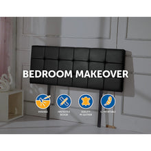 Load image into Gallery viewer, PU Leather Double Bed Deluxe Headboard Bedhead - Black