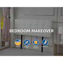 Load image into Gallery viewer, PU Leather Double Bed Deluxe Headboard Bedhead - White