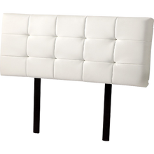 Load image into Gallery viewer, PU Leather Double Bed Deluxe Headboard Bedhead - White