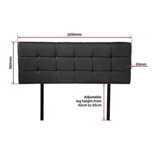 Load image into Gallery viewer, PU Leather Queen Bed Deluxe Headboard Bedhead - Black