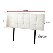 Load image into Gallery viewer, PU Leather Queen Bed Deluxe Headboard Bedhead - White