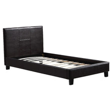 Load image into Gallery viewer, Single PU Leather Bed Frame Brown