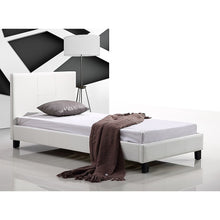 Load image into Gallery viewer, Single PU Leather Bed Frame White
