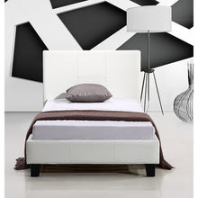 Load image into Gallery viewer, Single PU Leather Bed Frame White