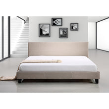 Load image into Gallery viewer, King Linen Fabric Bed Frame Beige