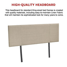Load image into Gallery viewer, Linen Fabric King Bed Headboard Bedhead - Beige