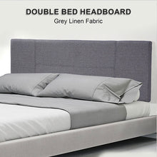 Load image into Gallery viewer, Linen Fabric Double Bed Headboard Bedhead - Grey