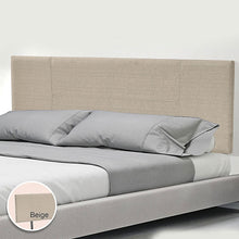 Load image into Gallery viewer, Linen Fabric Double Bed Headboard Bedhead - Beige