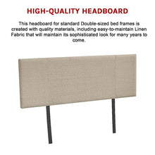 Load image into Gallery viewer, Linen Fabric Double Bed Headboard Bedhead - Beige