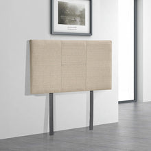 Load image into Gallery viewer, Linen Fabric Single Bed Headboard Bedhead - Beige