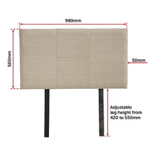 Load image into Gallery viewer, Linen Fabric Single Bed Headboard Bedhead - Beige