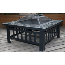 Load image into Gallery viewer, 18" Square Metal Fire Pit Outdoor Heater