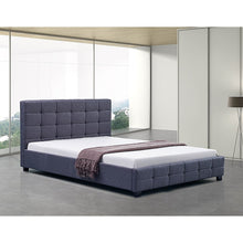Load image into Gallery viewer, Linen Fabric Double Deluxe Bed Frame Grey