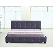 Load image into Gallery viewer, Linen Fabric King Deluxe Bed Frame Grey