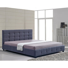 Load image into Gallery viewer, Linen Fabric King Deluxe Bed Frame Grey