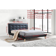 Load image into Gallery viewer, Queen PU Leather Deluxe Bed Frame Black