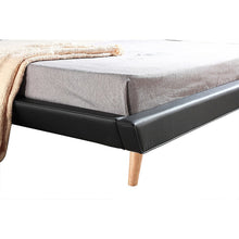 Load image into Gallery viewer, King PU Leather Deluxe Bed Frame Black