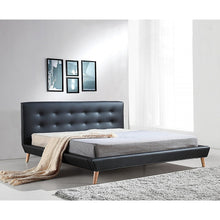 Load image into Gallery viewer, King PU Leather Deluxe Bed Frame Black