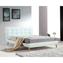 Load image into Gallery viewer, Queen PU Leather Deluxe Bed Frame White