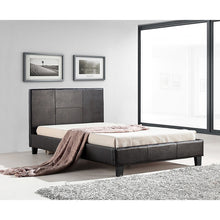 Load image into Gallery viewer, King Single PU Leather Bed Frame Brown