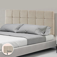 Load image into Gallery viewer, Linen Fabric King Bed Deluxe Headboard Bedhead - Beige
