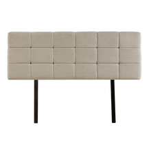 Load image into Gallery viewer, Linen Fabric King Bed Deluxe Headboard Bedhead - Beige